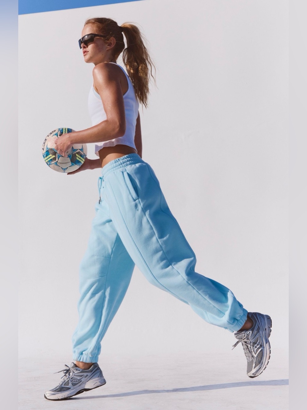 New FP Movement by Free People Sprint to the Finish Joggers ~ Cool Blue